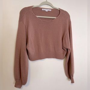 HYFVE cropped dusty rose sweater